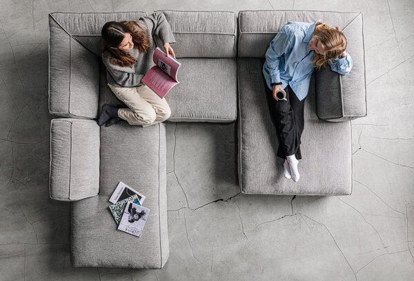 Světle šedý modul lenošky k pohovce Bonami Selection Fairfield, pravý roh