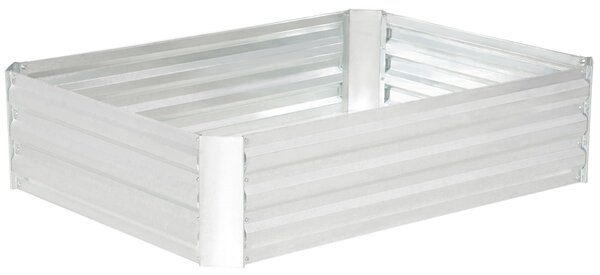 Vyvýšený záhon Outsunny z oceli, zahradní truhlík pro skleníky, květinový box stohovatelný, truhlík pro zeleninu 120x90x30cm na zahradní balkon, truhl