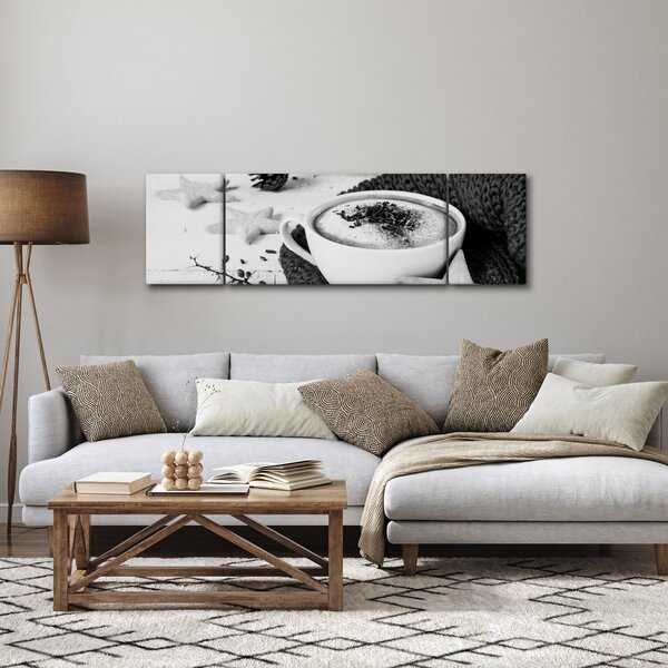 Obraz - Zimní cappuccino (170x50 cm)