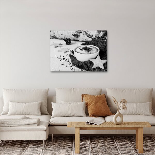 Obraz - Zimní cappuccino (70x50 cm)