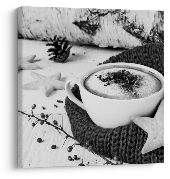Obraz - Zimní cappuccino (30x30 cm)