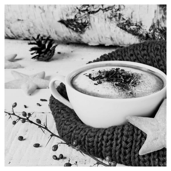 Obraz - Zimní cappuccino (30x30 cm)