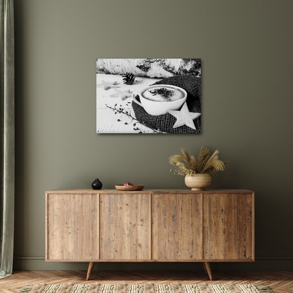 Obraz - Zimní cappuccino (70x50 cm)