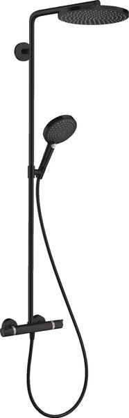 Hansgrohe Raindance sprchová sada na stěnu s termostatem černá 27633670