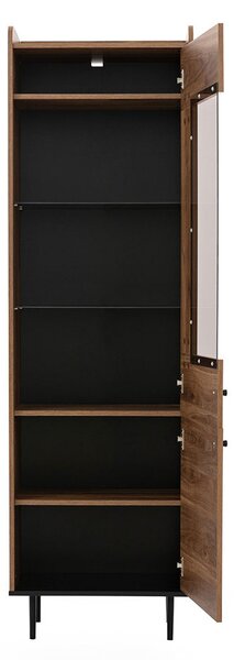 Vysoká vitrína s bílým LED osvětlením MARIKO 1 - brandy castello