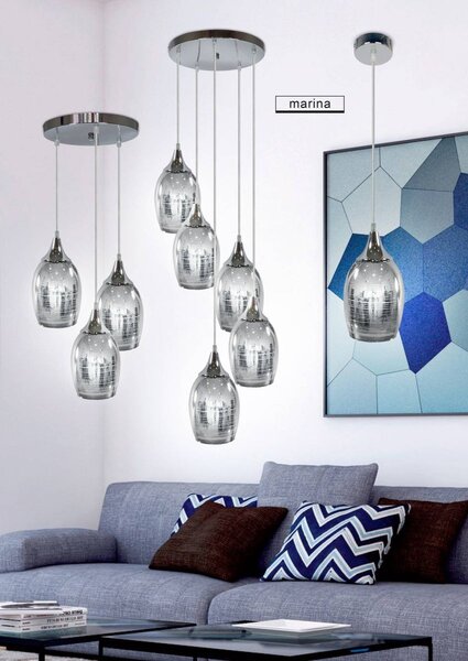 Candellux Marina závěsné svítidlo 1x60 W chrom 31-60174
