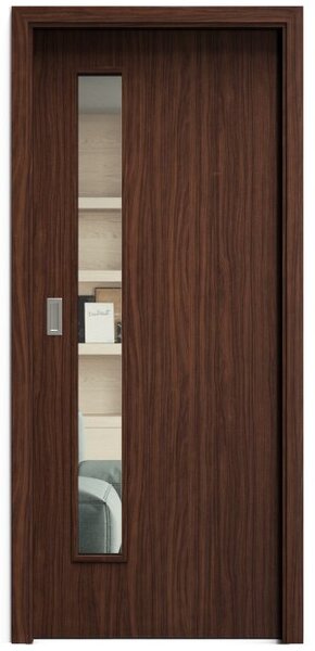 SAPELI ELEGANT KOMFORT M60 - CPL LAMINÁT - POSUVNÉ DVEŘE VČ. ZÁRUBNĚ - OŘECH AMERICKÝ STRUKTUR Průchozí šířka (cm): 120, Průchozí výška (cm): 210