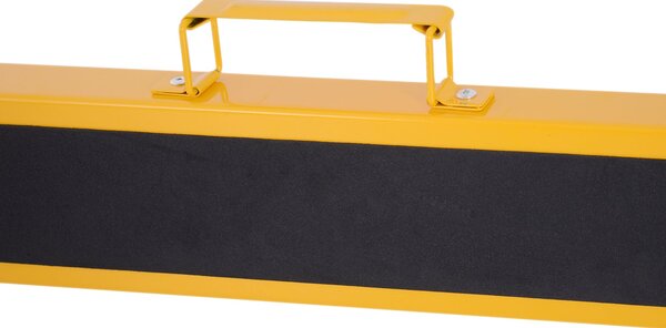 DURHAND Skládací stojan na dřevo 2 kusy, stabilní kovová konstrukce, žlutá 99,5 x 50 x 76 cm | Aosom