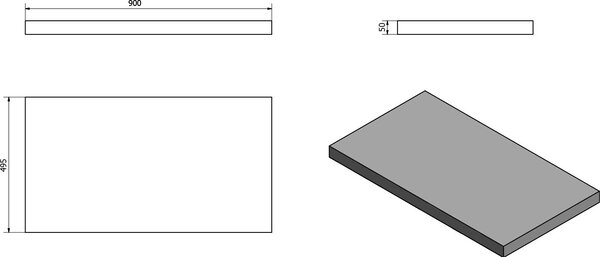 Sapho Avice deska 90x49.5 cm dub AV094