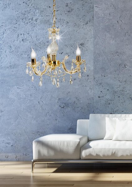 Candellux Maria Teresa závěsné svítidlo 3x40 W zlatá 33-94639