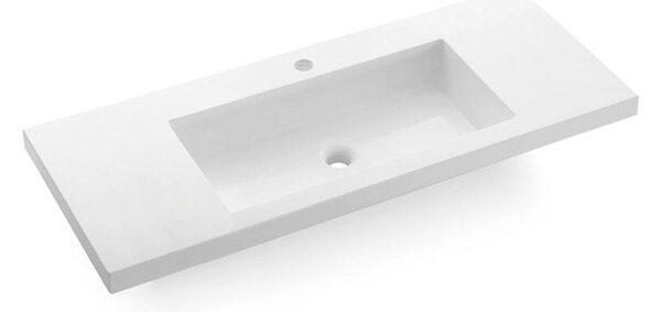 Bathco 0515 - Zápustné umyvadlo COLLOTO 100x40 cm pryskyřice/bílá