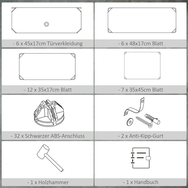 HOMCOM Plastový Stojan na Boty pro 6 Párů Obuvní Box do Předsíně, DIY Stohovatelné Regály Bílý 49 x 36,5 x 108 cm | Aosom