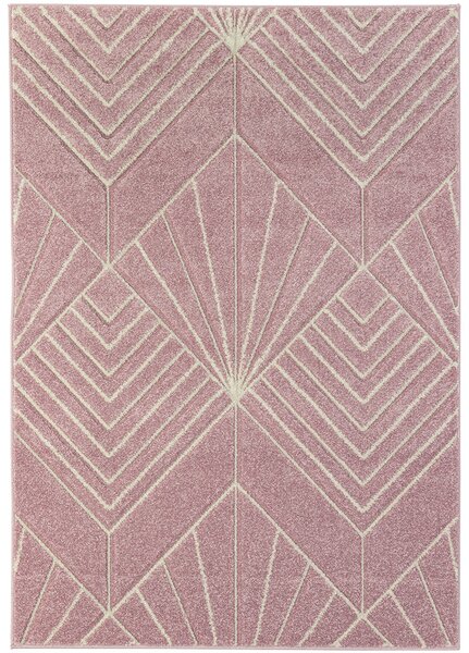 Breno Kusový koberec PORTLAND 58/RT4R, Růžová, Vícebarevné, 67 x 120 cm