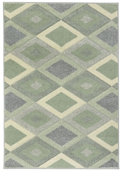 Breno Kusový koberec PORTLAND 1505/RT4H, Zelená, Vícebarevné, 67 x 120 cm