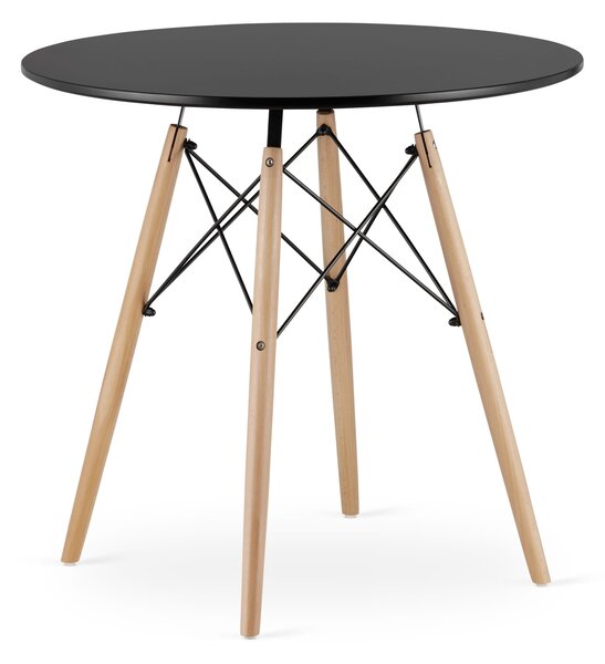 LEOBERT Stůl TODI okrouhlý 80cm - černý