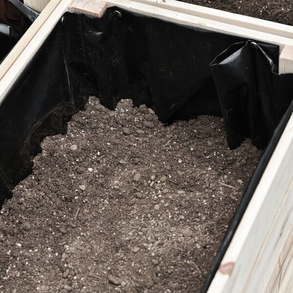 Outsunny 4-dílný Zvednutý Záhon Dřevěný Plantážní Box 4 Kombinační Módy do Zahrady a Na Balkon 50 x 30 x 60 cm Přírodní | Aosom