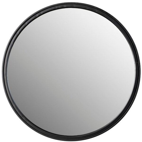 Černé kulaté závěsné zrcadlo WLL Matz 60 cm