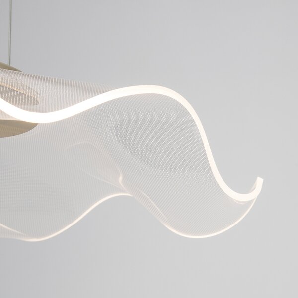 Zlaté závěsné LED světlo Nova Luce Siderno 50 cm