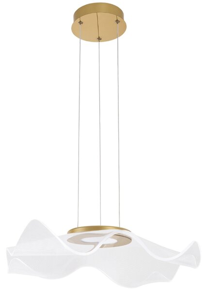 Zlaté závěsné LED světlo Nova Luce Siderno 50 cm