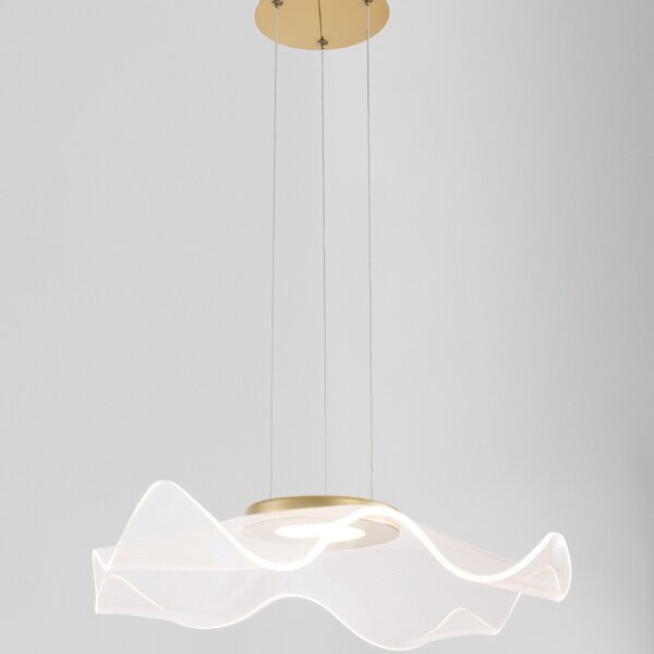 Zlaté závěsné LED světlo Nova Luce Siderno 50 cm