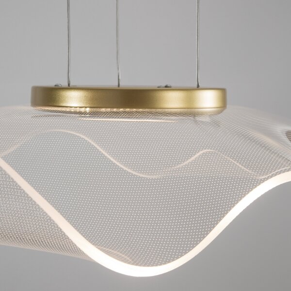 Zlaté závěsné LED světlo Nova Luce Siderno 50 cm