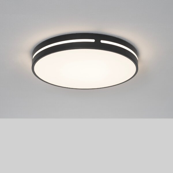 Černé kovové stropní LED světlo Nova Luce Wheel 45 cm