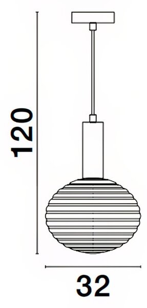Bílo-zlaté skleněné závěsné světlo Nova Luce Allen 32 cm