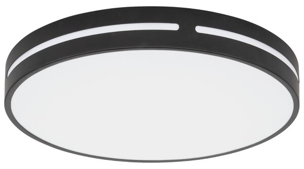Černé kovové stropní LED světlo Nova Luce Wheel 45 cm