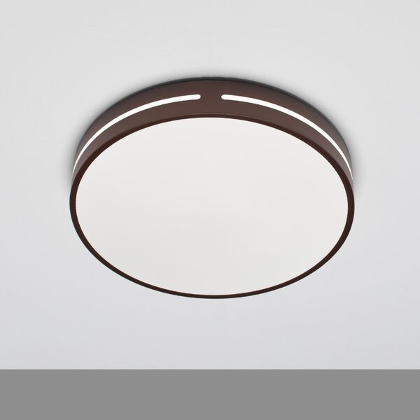 Hnědé kovové stropní LED světlo Nova Luce Wheel 45 cm