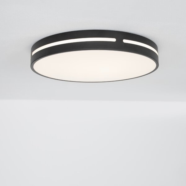 Černé kovové stropní LED světlo Nova Luce Wheel 45 cm