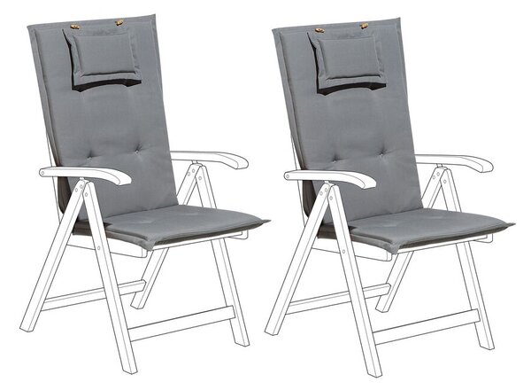 Set 2 ks. polštářů pro zahradní židle TRATORIA (šedá). 1018835
