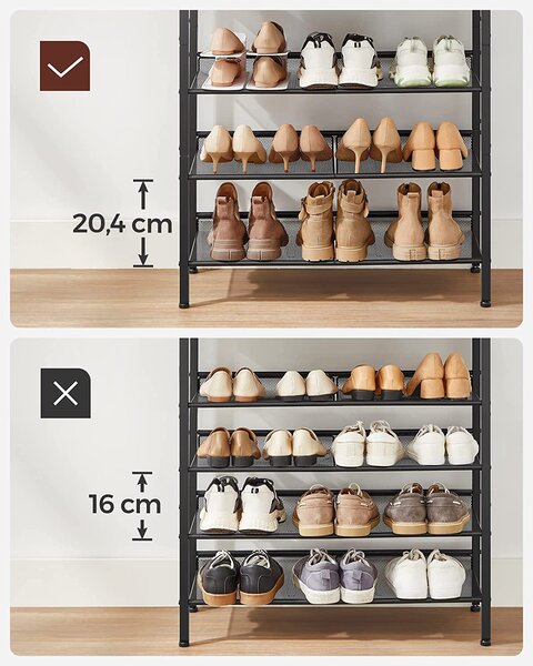 SONGMICS Botník Vasagle Lorado 93 cm hnědý