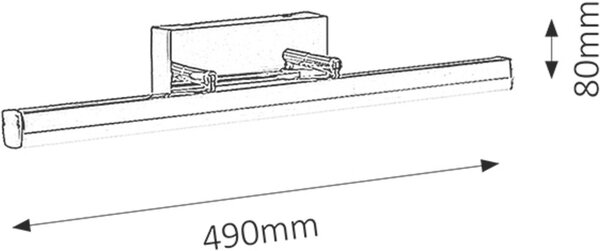 Rabalux Silas nástěnné svítidlo 1x12 W chrom 5719