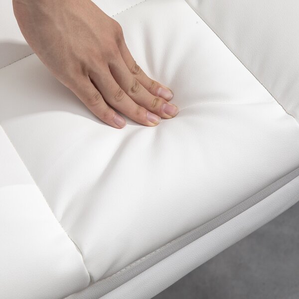 HOMCOM Kancelářská židle, ergonomická otočná židle s funkcí sklonu, bederním polštářem, výškově nastavitelná počítačová židle s opěrkou nohou, pro dom
