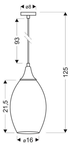 Candellux Celia závěsné svítidlo 1x60 W stříbrná 31-51561