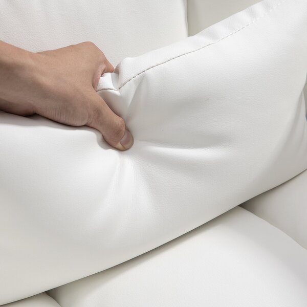 HOMCOM Kancelářská židle, ergonomická otočná židle s funkcí sklonu, bederním polštářem, výškově nastavitelná počítačová židle s opěrkou nohou, pro dom