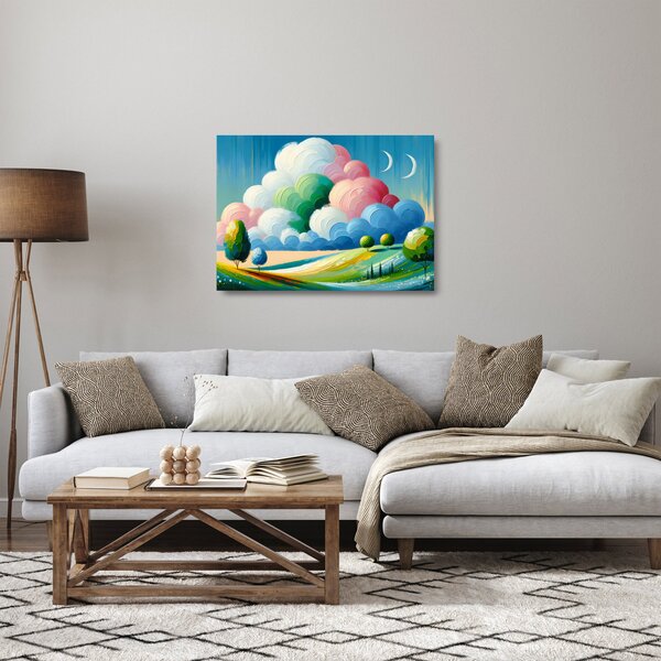 Skleněný obraz - Krajinka s mrakem (70x50 cm)