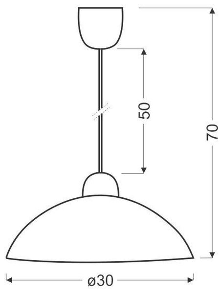Candellux Bilbao závěsné svítidlo 1x60 W bílá 31-09302