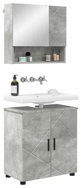 Sada koupelnového nábytku 2 ks Betonově šedá 61 x 35 x 64 cm 3392936