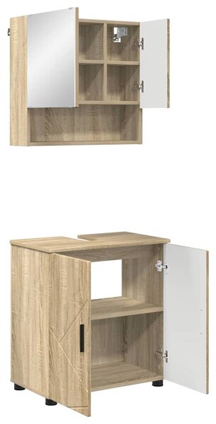Sada koupelnového nábytku 2 ks Sonoma dub 61 x 35 x 64 cm 3392935
