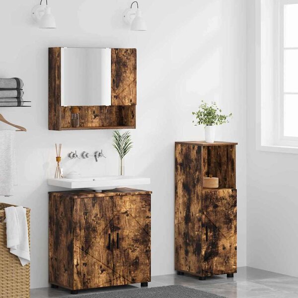 Sada koupelnového nábytku 3 ks Kouřový dub 61 x 35 x 64 cm 3392948