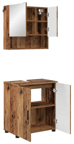 Sada koupelnového nábytku 2 ks Staré dřevo 61 x 35 x 64 cm 3392941