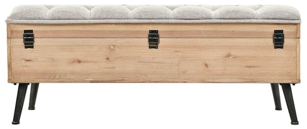 Úložná lavice 110 cm masivní jedlové dřevo 339294