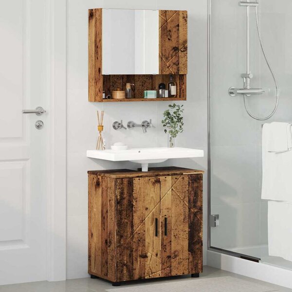 Sada koupelnového nábytku 2 ks Staré dřevo 61 x 35 x 64 cm 3392941