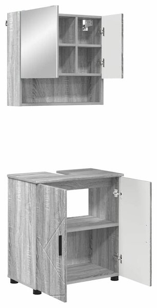 Sada koupelnového nábytku 2 ks Šedá Sonoma 61 x 35 x 64 cm 3392939