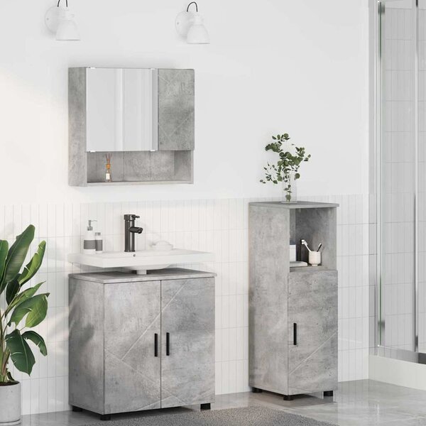 Sada koupelnového nábytku 3 ks Betonově šedá 61 x 35 x 64 cm 3392946