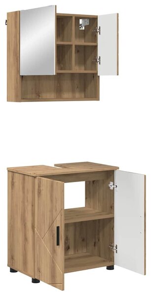 Sada koupelnového nábytku 2 ks Artisanový dub 61 x 35 x 64 cm 3392942