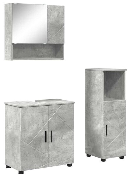 Sada koupelnového nábytku 3 ks Betonově šedá 61 x 35 x 64 cm 3392946