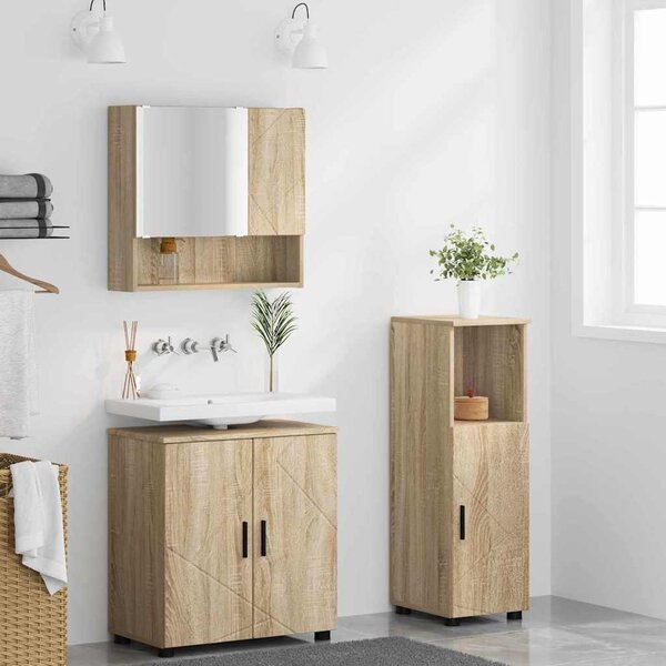 Sada koupelnového nábytku 3 ks Sonoma dub 61 x 35 x 64 cm 3392945