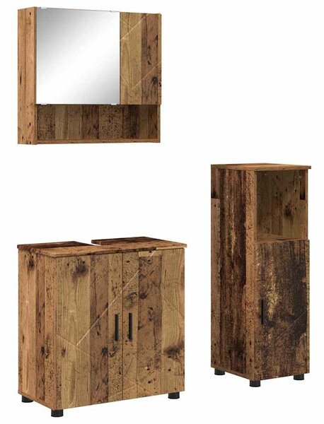 Sada koupelnového nábytku 3 ks Staré dřevo 61 x 35 x 64 cm 3392951